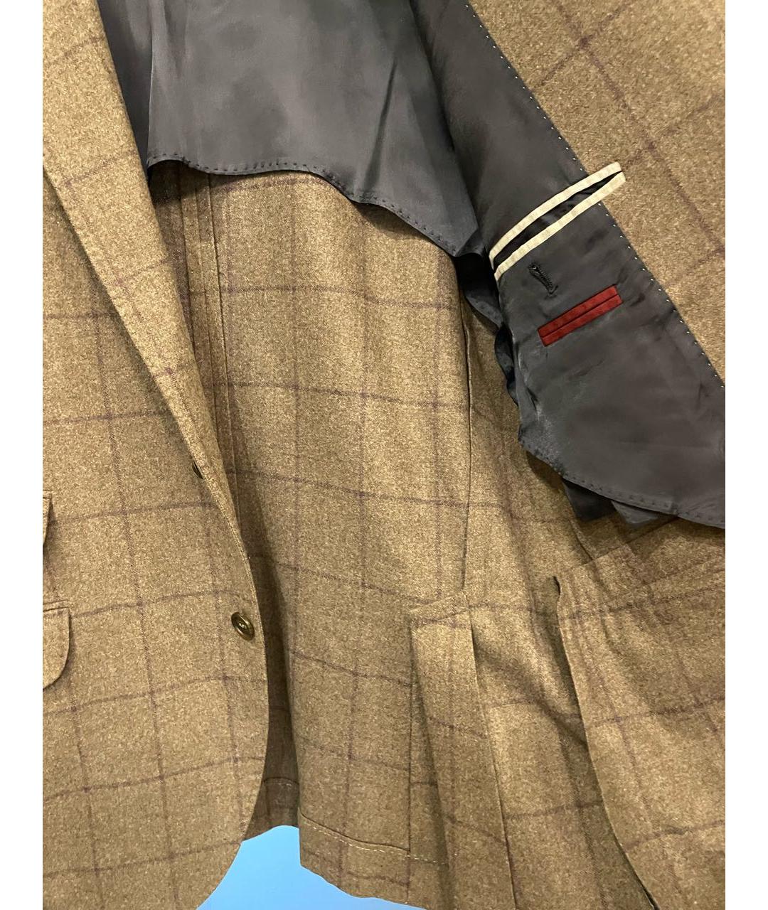 BRUNELLO CUCINELLI Коричневый шерстяной пиджак, фото 5