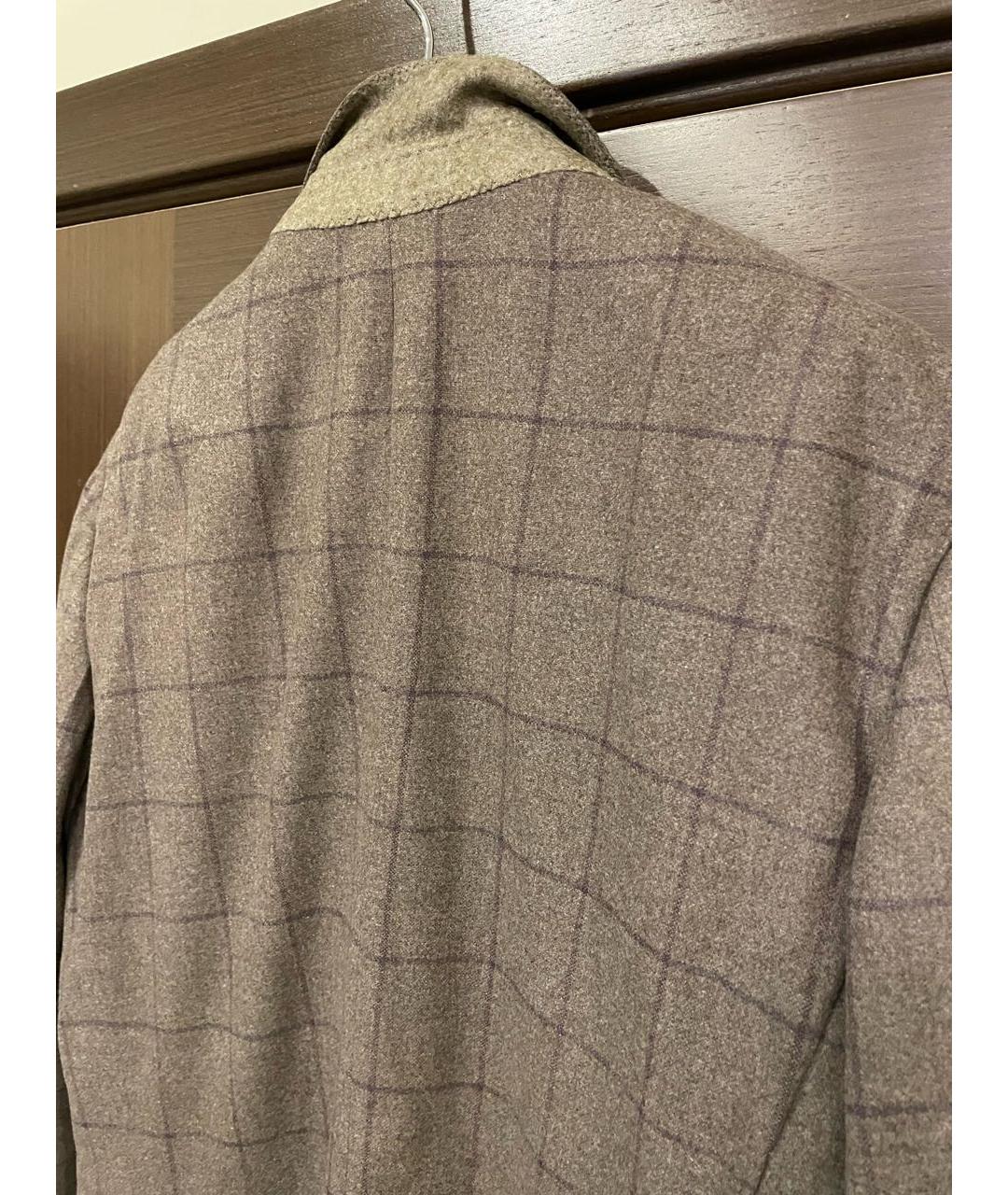 BRUNELLO CUCINELLI Коричневый шерстяной пиджак, фото 6