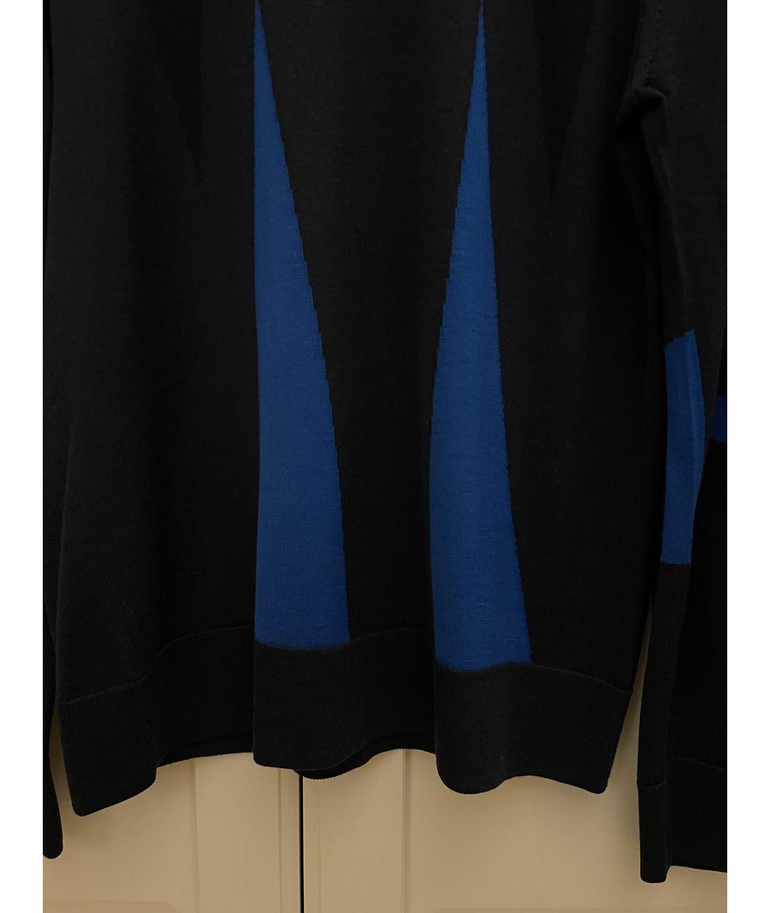 NEIL BARRETT Темно-синий шерстяной джемпер / свитер, фото 4