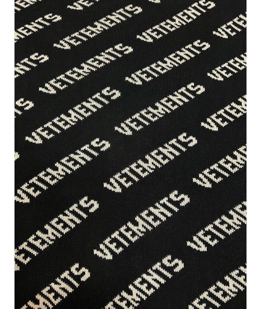 VETEMENTS Черный хлопковый джемпер / свитер, фото 4