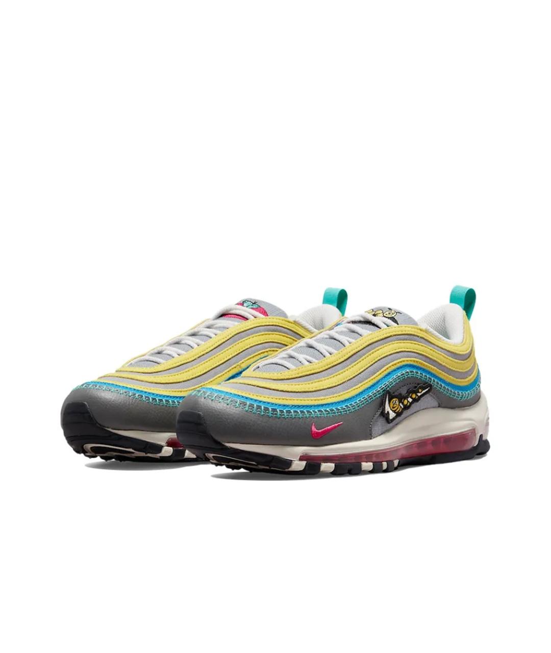 NIKE Желтые кожаные кроссовки, фото 2