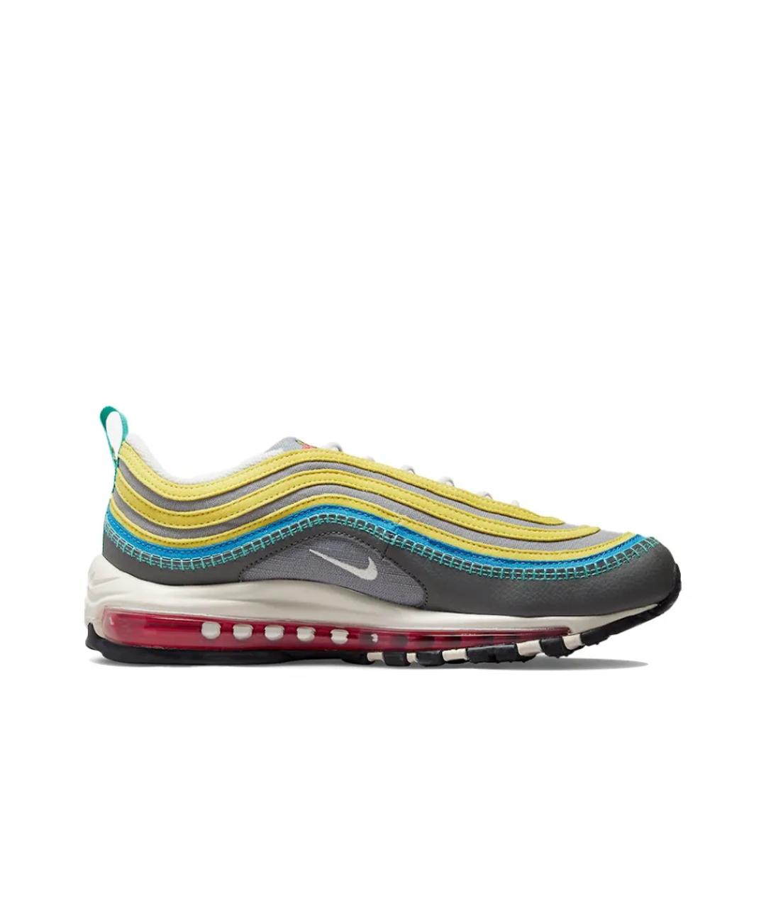 NIKE Желтые кожаные кроссовки, фото 1
