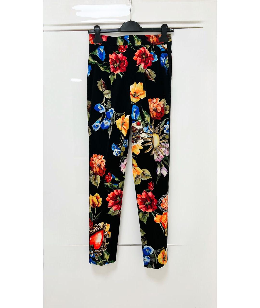 DOLCE&GABBANA Мульти шерстяные прямые брюки, фото 2