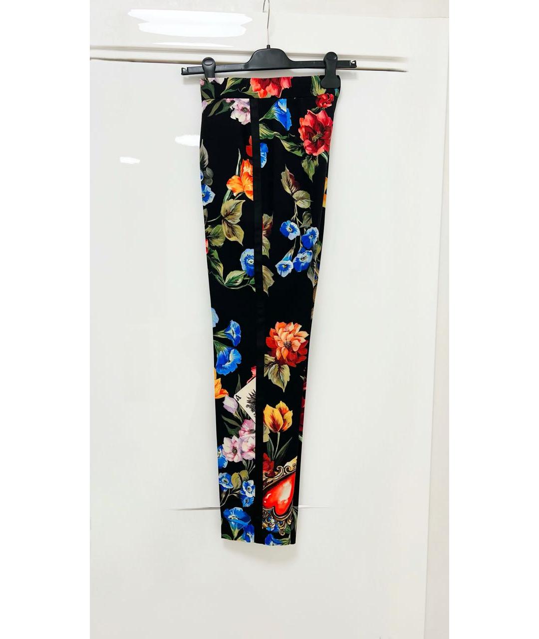 DOLCE&GABBANA Мульти шерстяные прямые брюки, фото 3