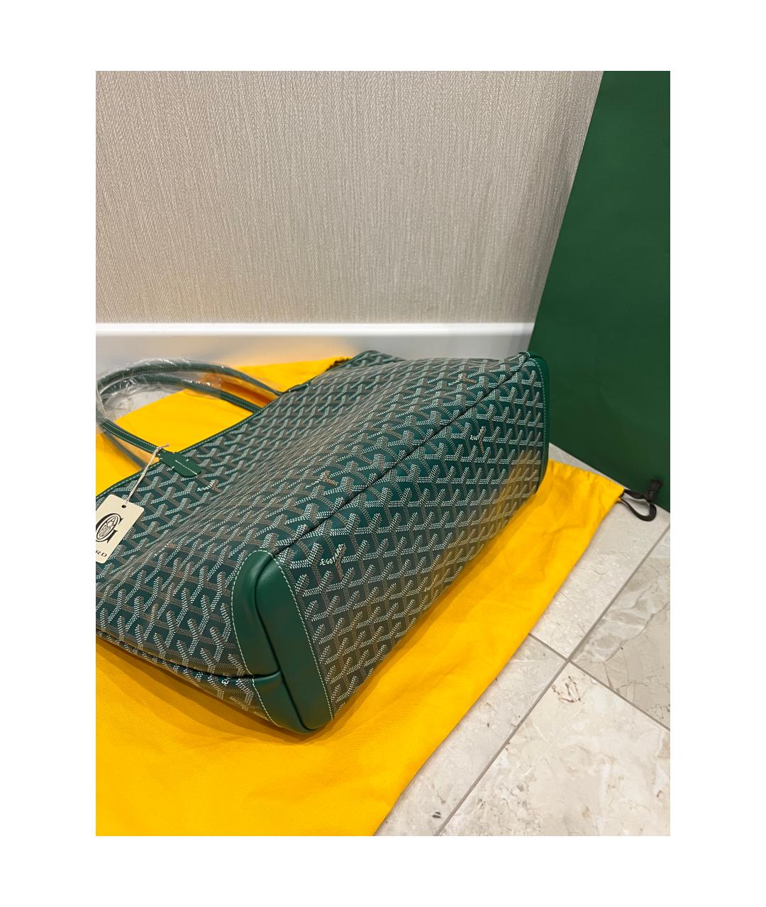 GOYARD Зеленая сумка тоут, фото 3