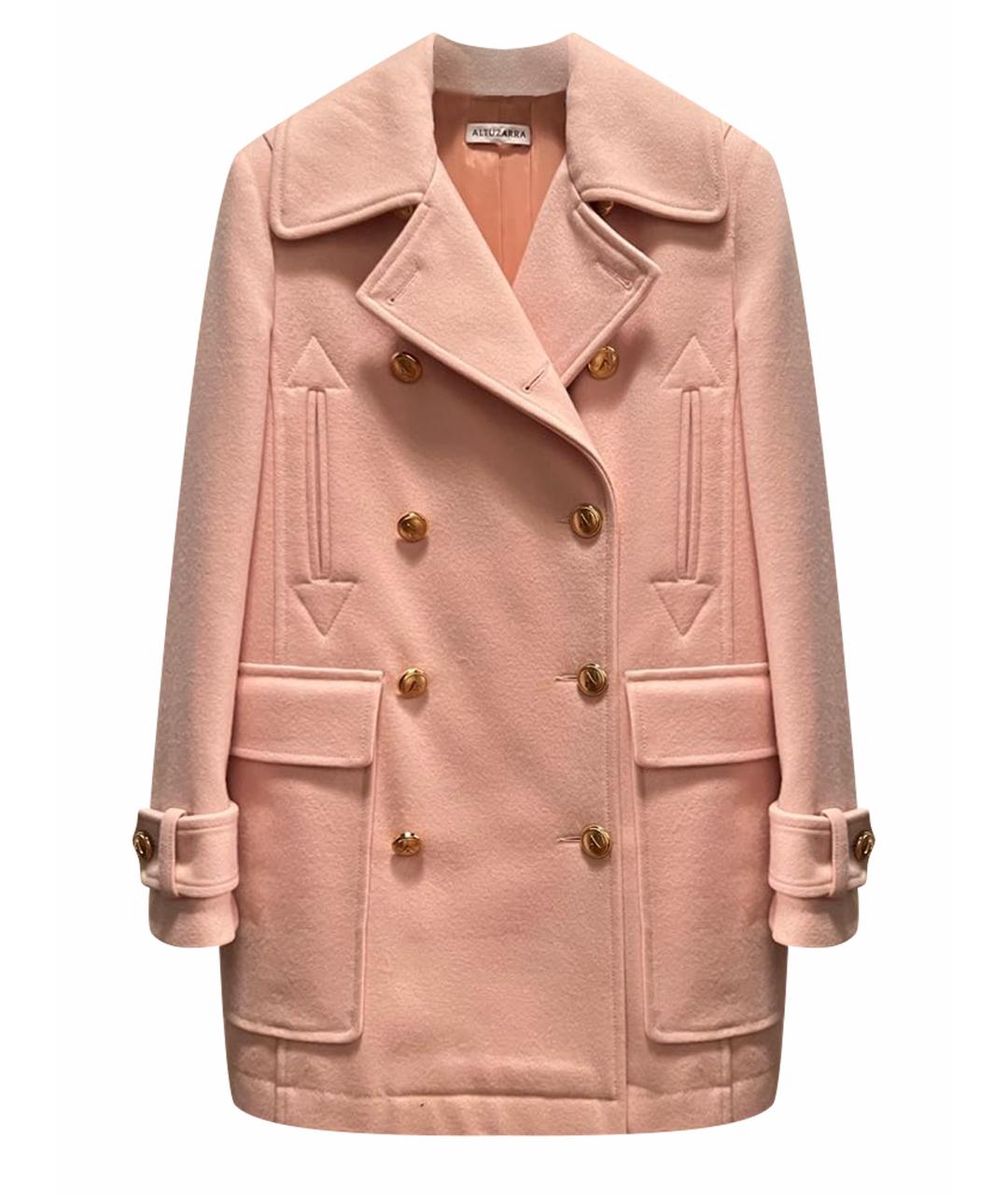 ALTUZARRA Розовое шерстяное пальто, фото 1