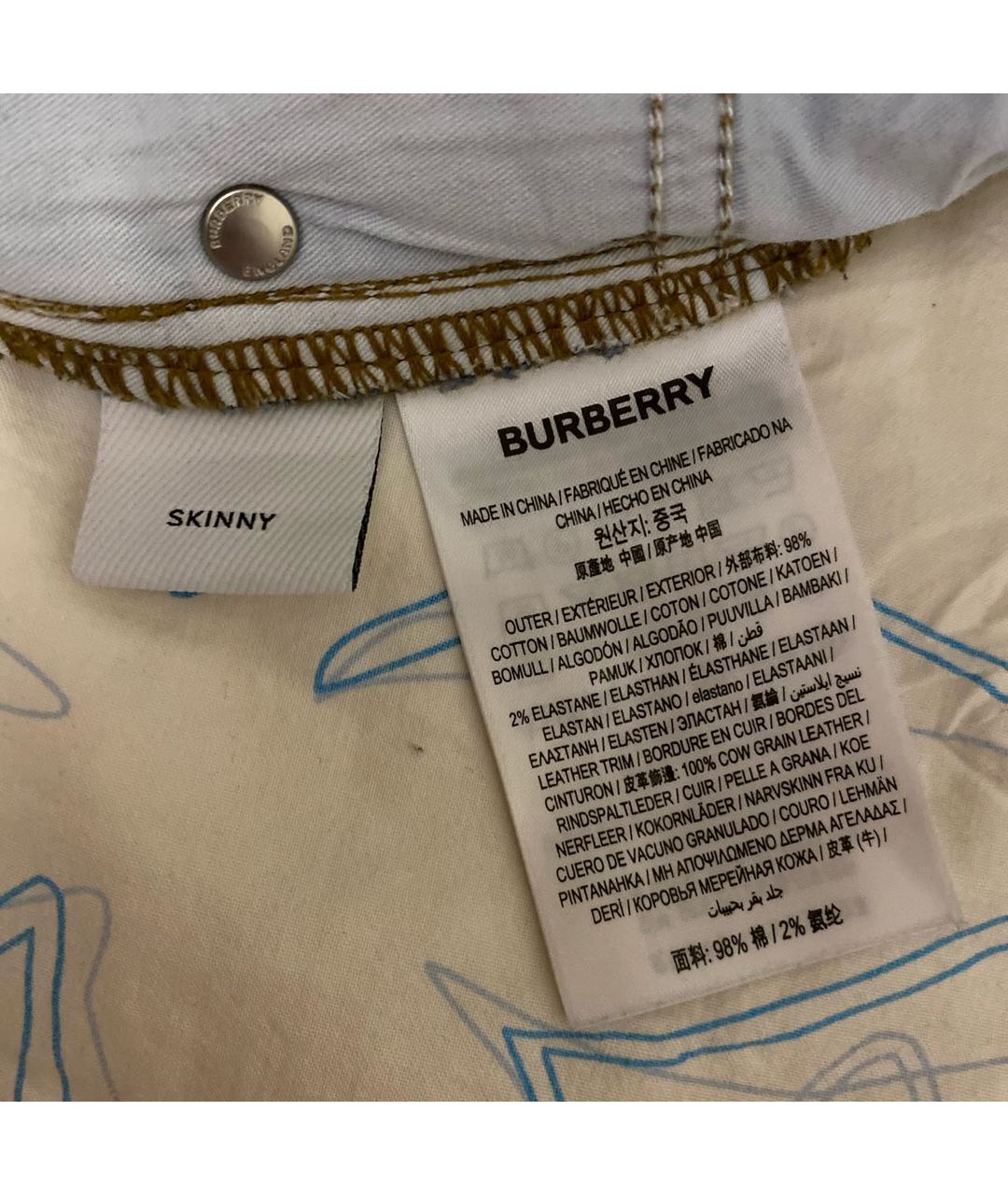 BURBERRY Синие прямые джинсы, фото 5