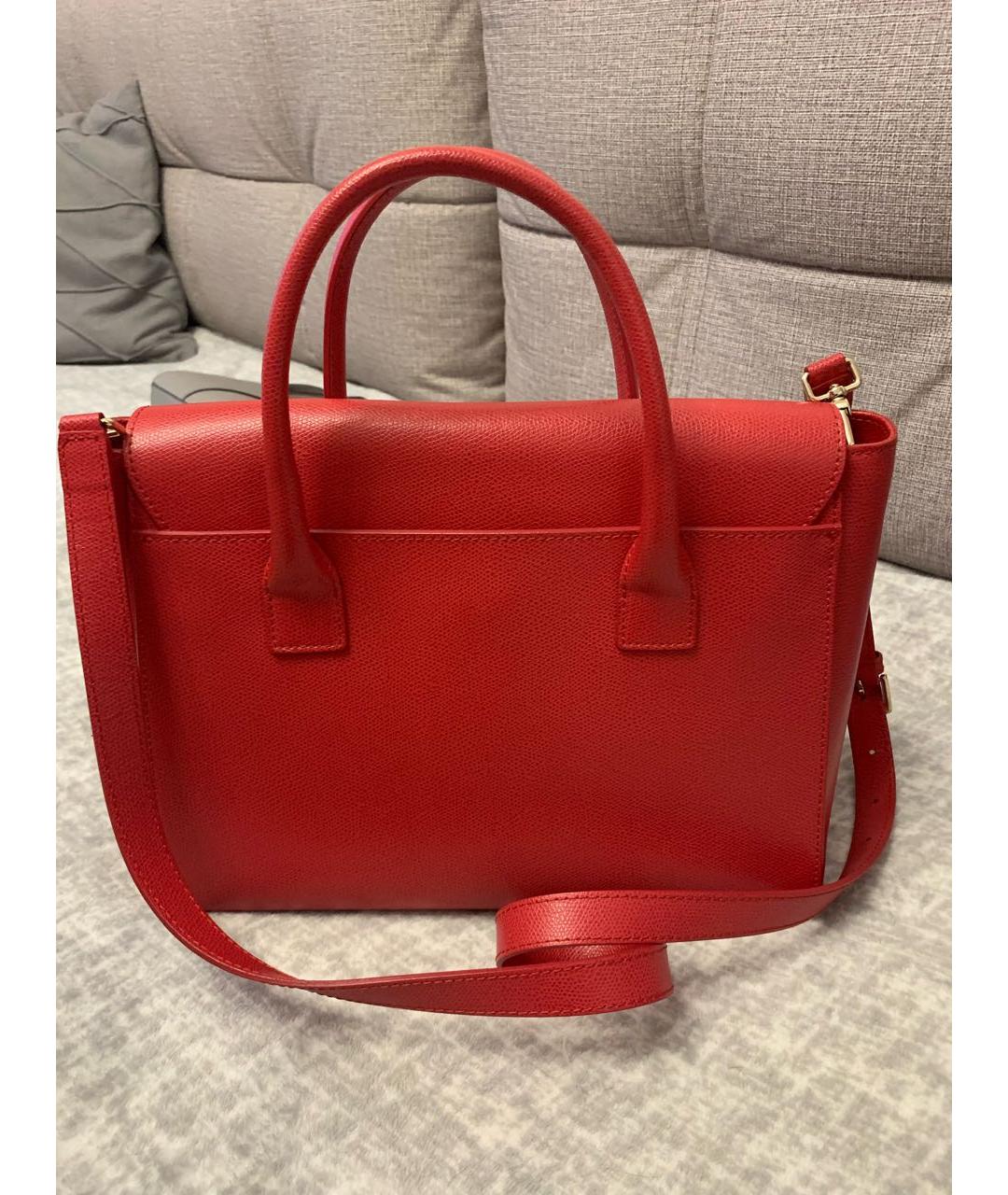 FURLA Красная кожаная сумка тоут, фото 2