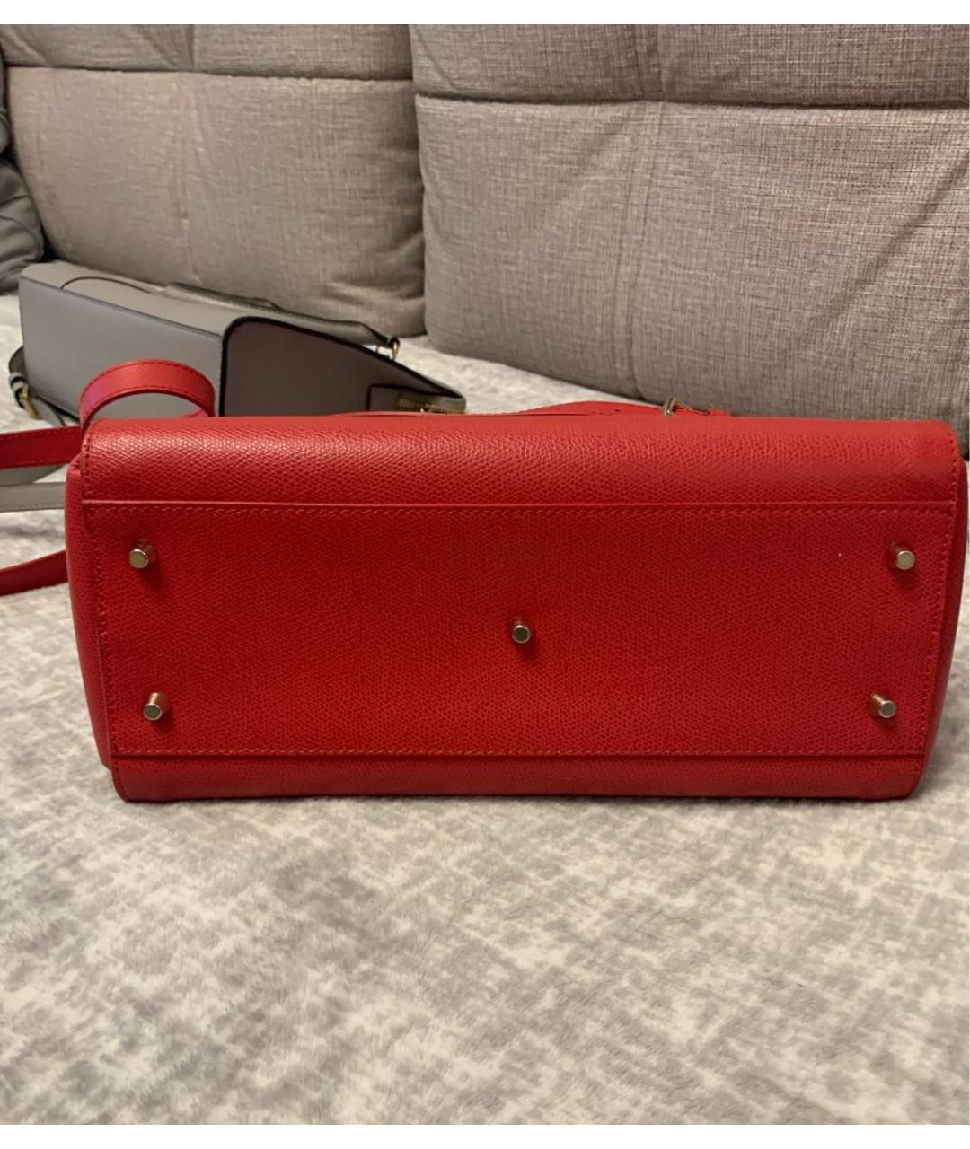 FURLA Красная кожаная сумка тоут, фото 3