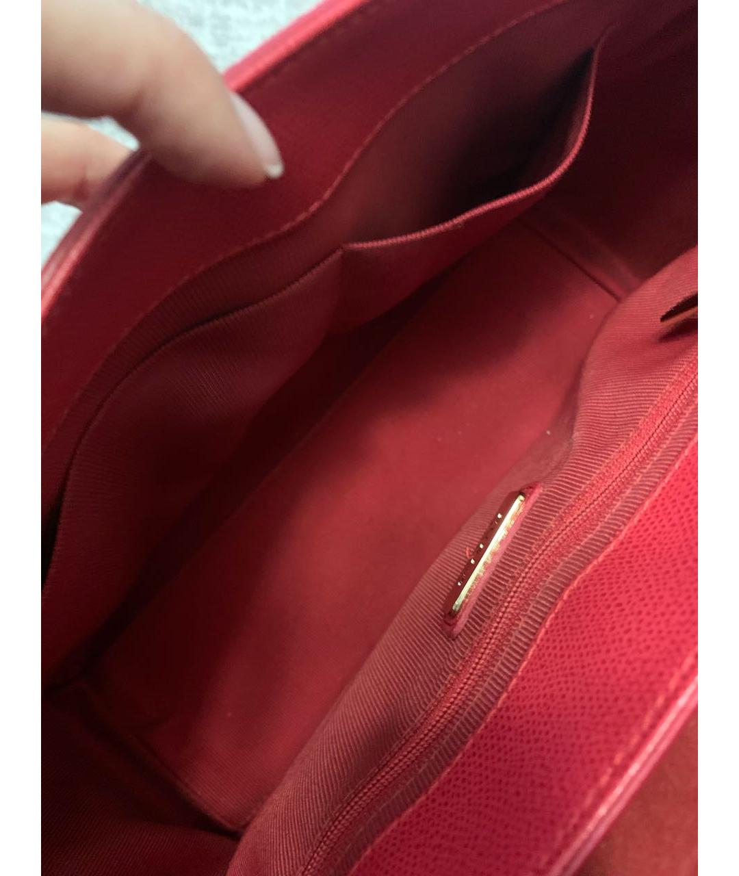 FURLA Красная кожаная сумка тоут, фото 4