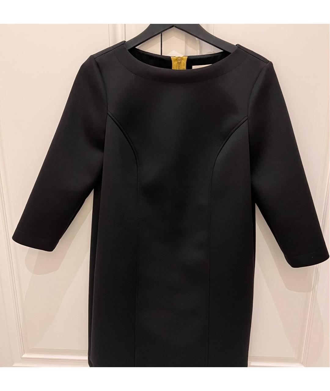 A LA RUSSE Черное хлопко-эластановое коктейльное платье, фото 4