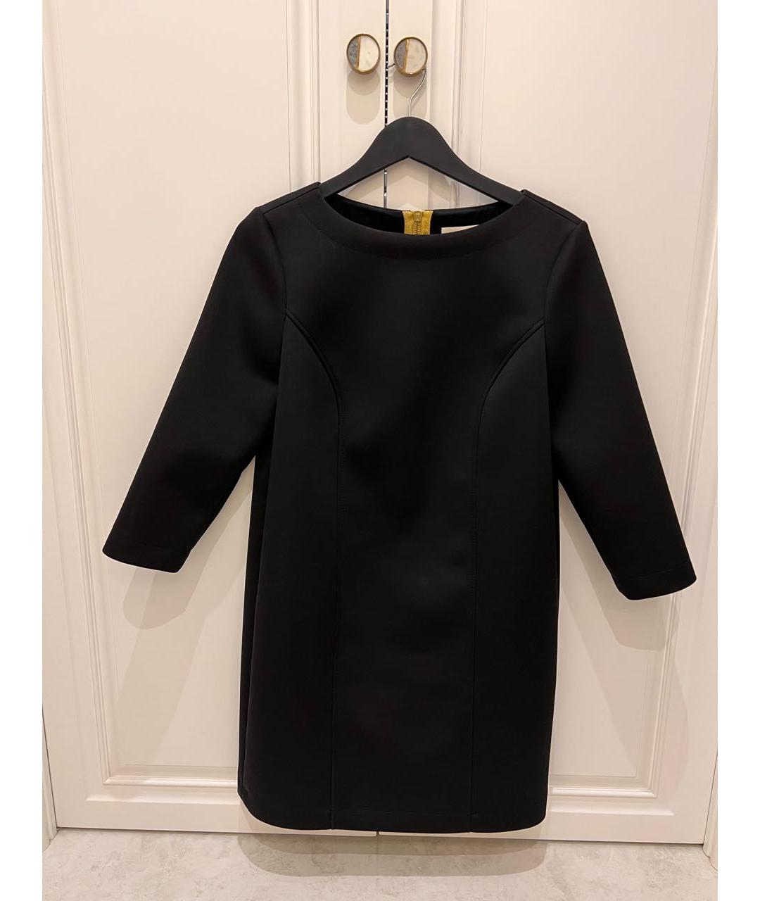 A LA RUSSE Черное хлопко-эластановое коктейльное платье, фото 5