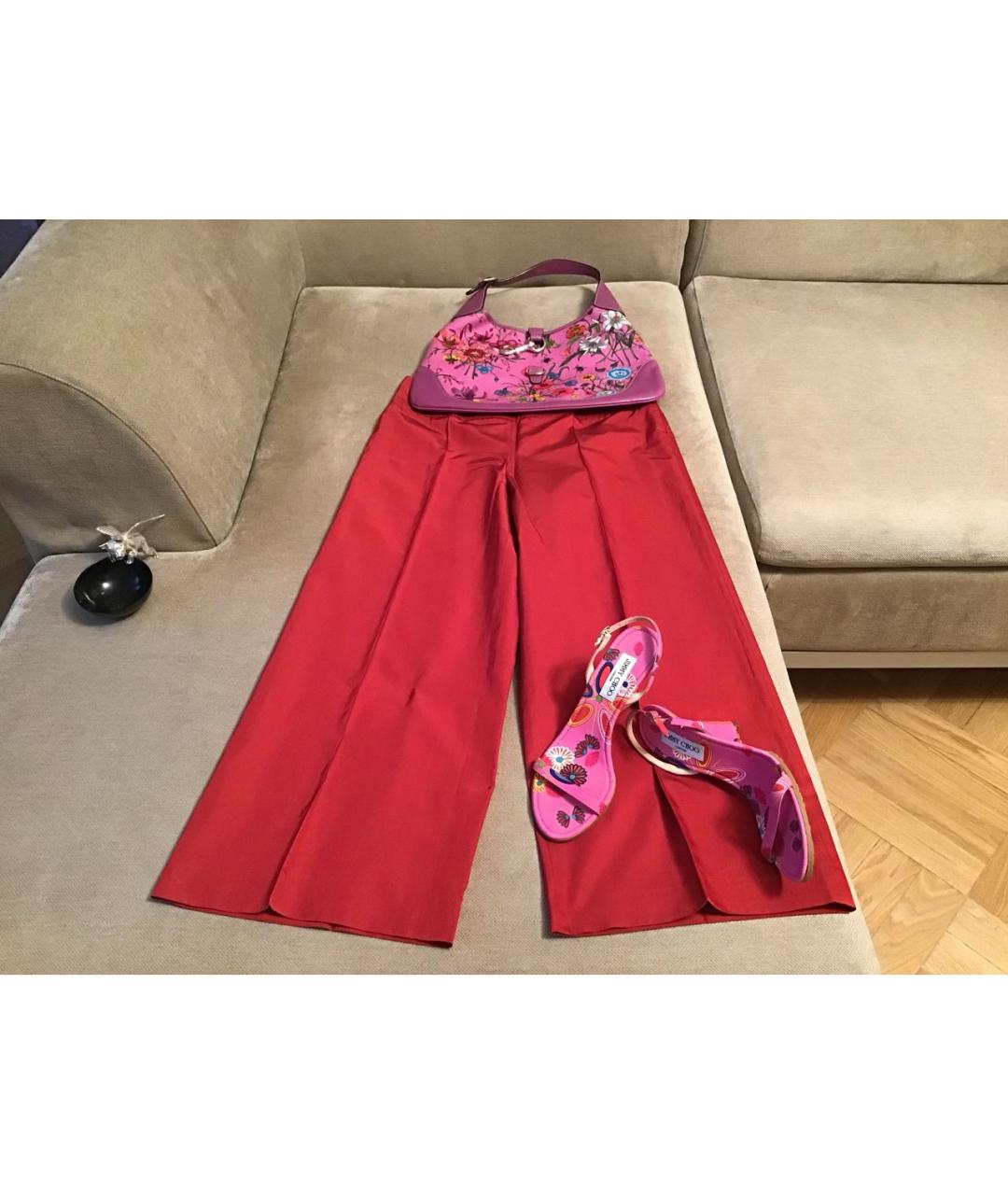 JIMMY CHOO Розовые текстильные босоножки, фото 7