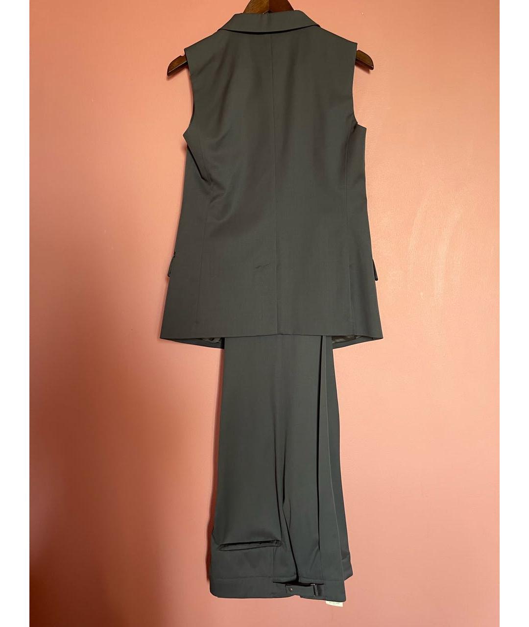 MAISON MARGIELA Антрацитовый шерстяной костюм с брюками, фото 4