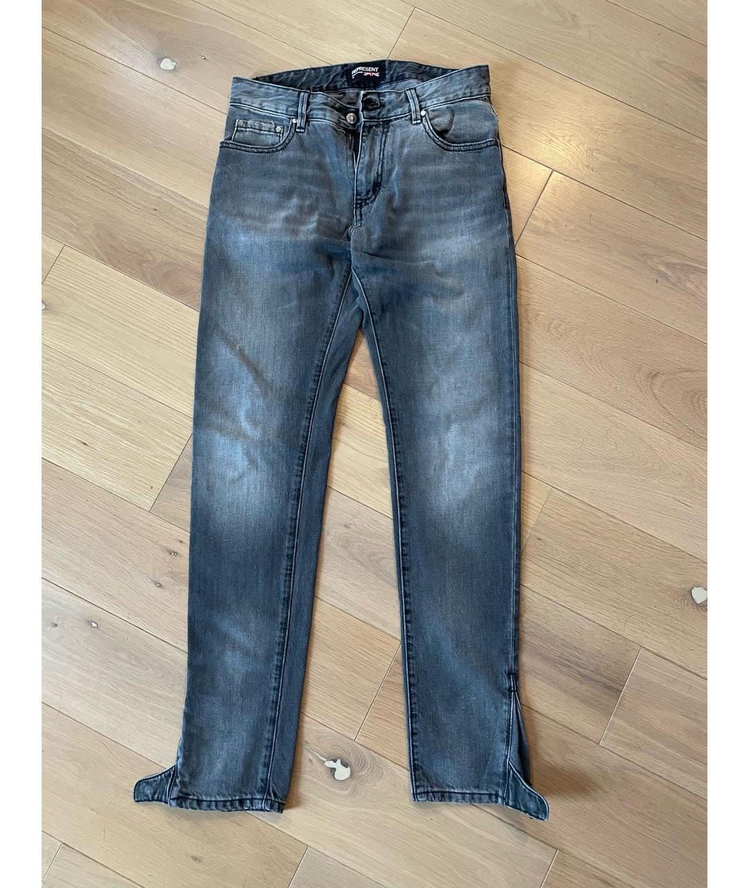 REPRESENT Серые хлопковые джинсы скинни, фото 7