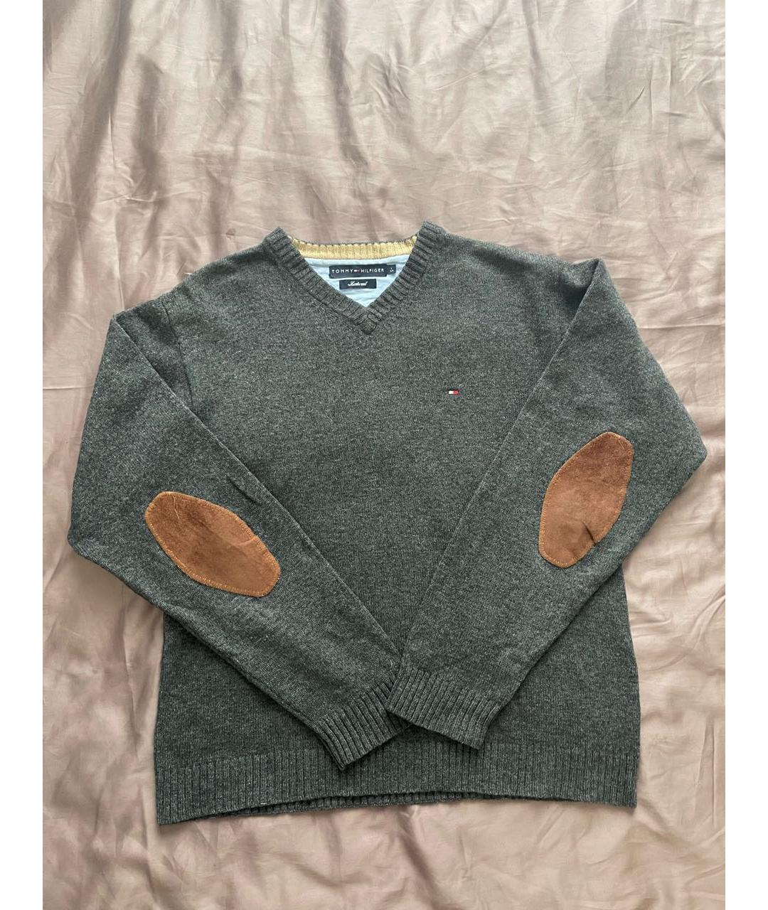 TOMMY HILFIGER Антрацитовый шерстяной джемпер / свитер, фото 7
