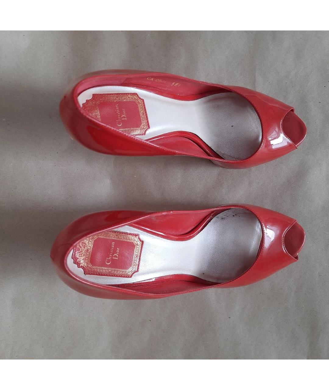 CHRISTIAN DIOR PRE-OWNED Красные туфли из лакированной кожи, фото 3