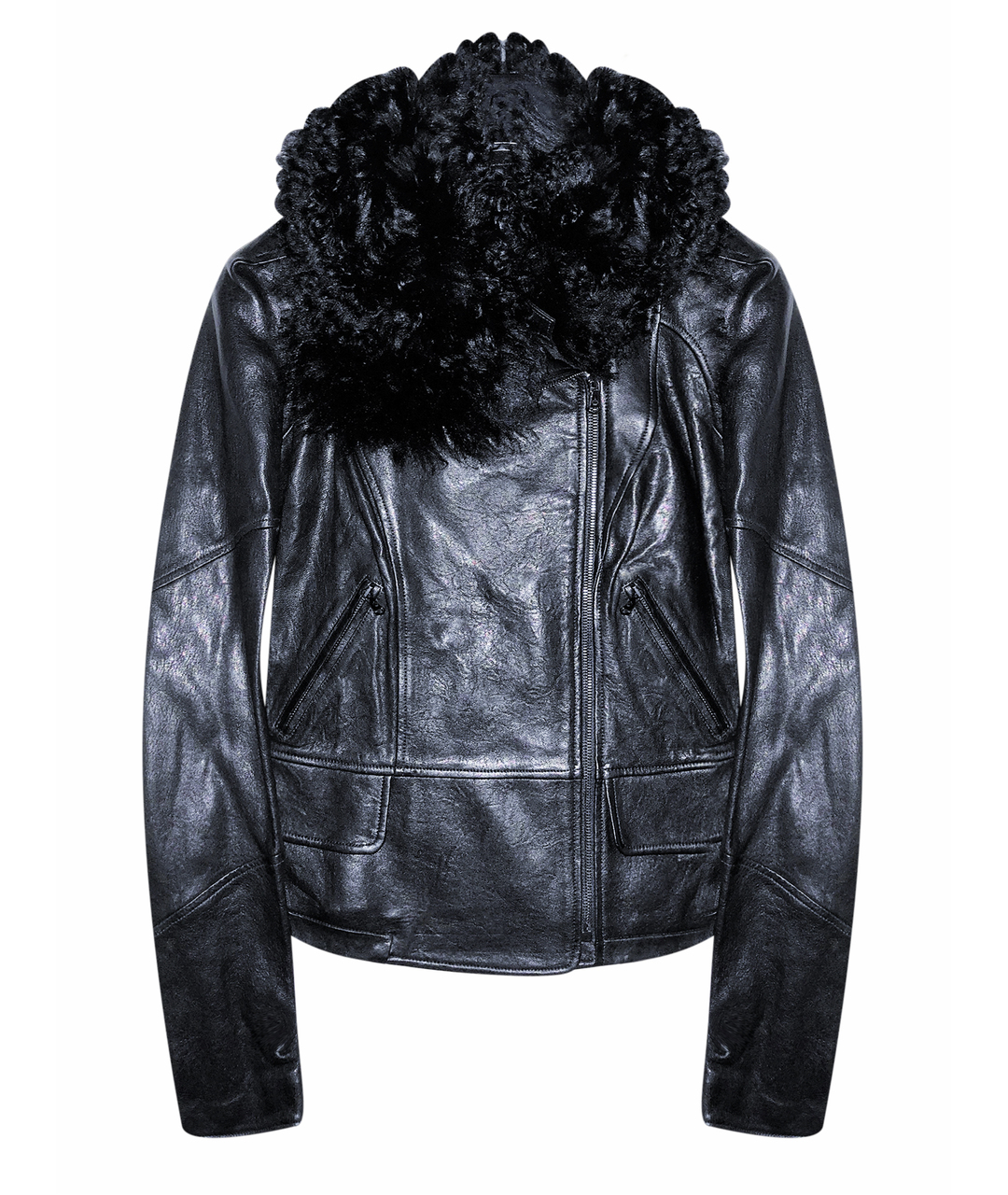 IRFE Черная кожаная куртка, фото 1