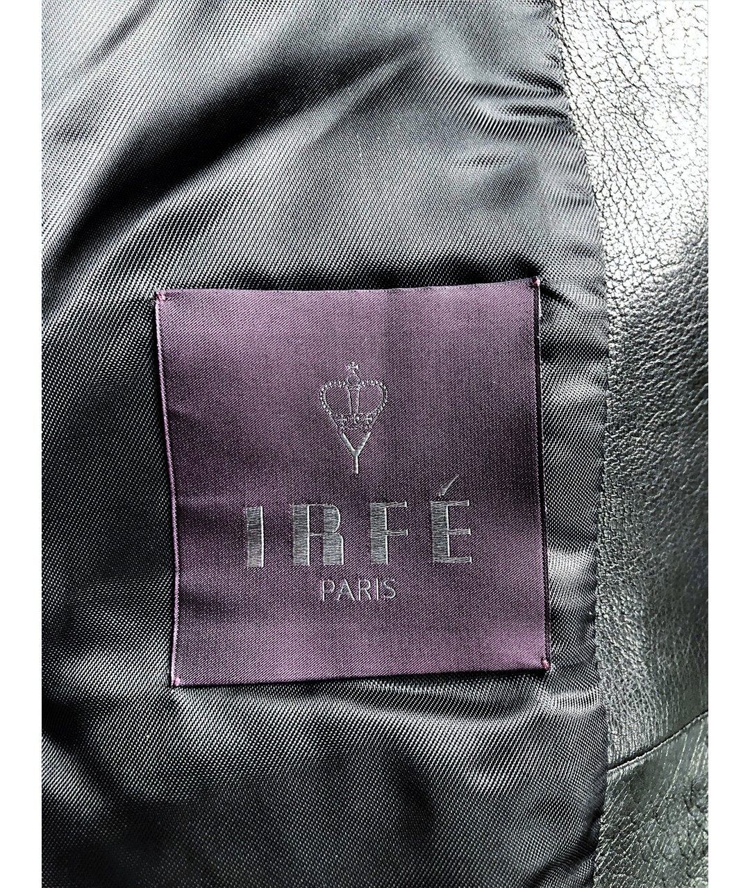 IRFE Черная кожаная куртка, фото 6