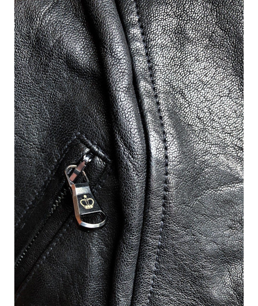 IRFE Черная кожаная куртка, фото 5