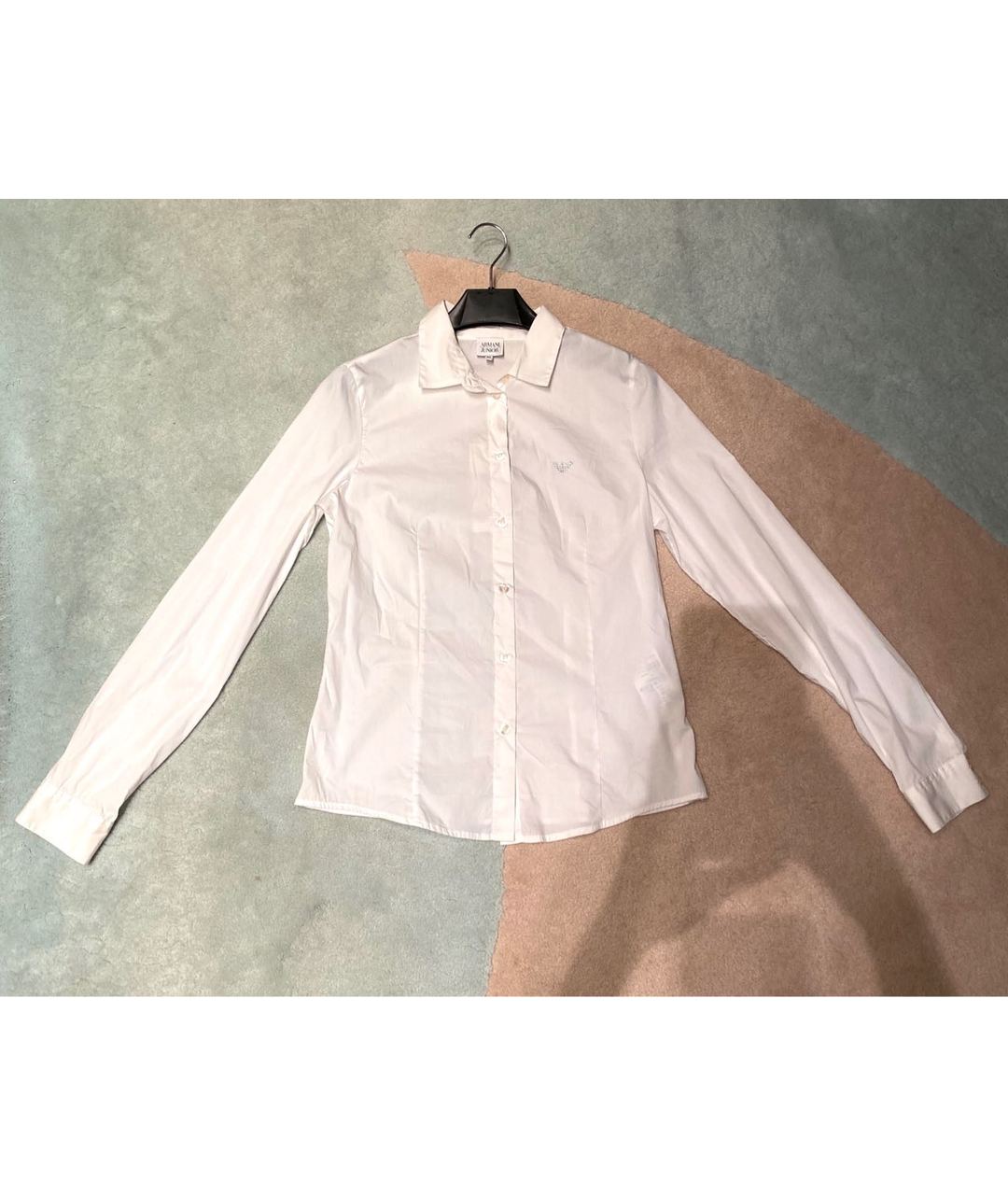 ARMANI JUNIOR Белая хлопковая рубашка/блузка, фото 9