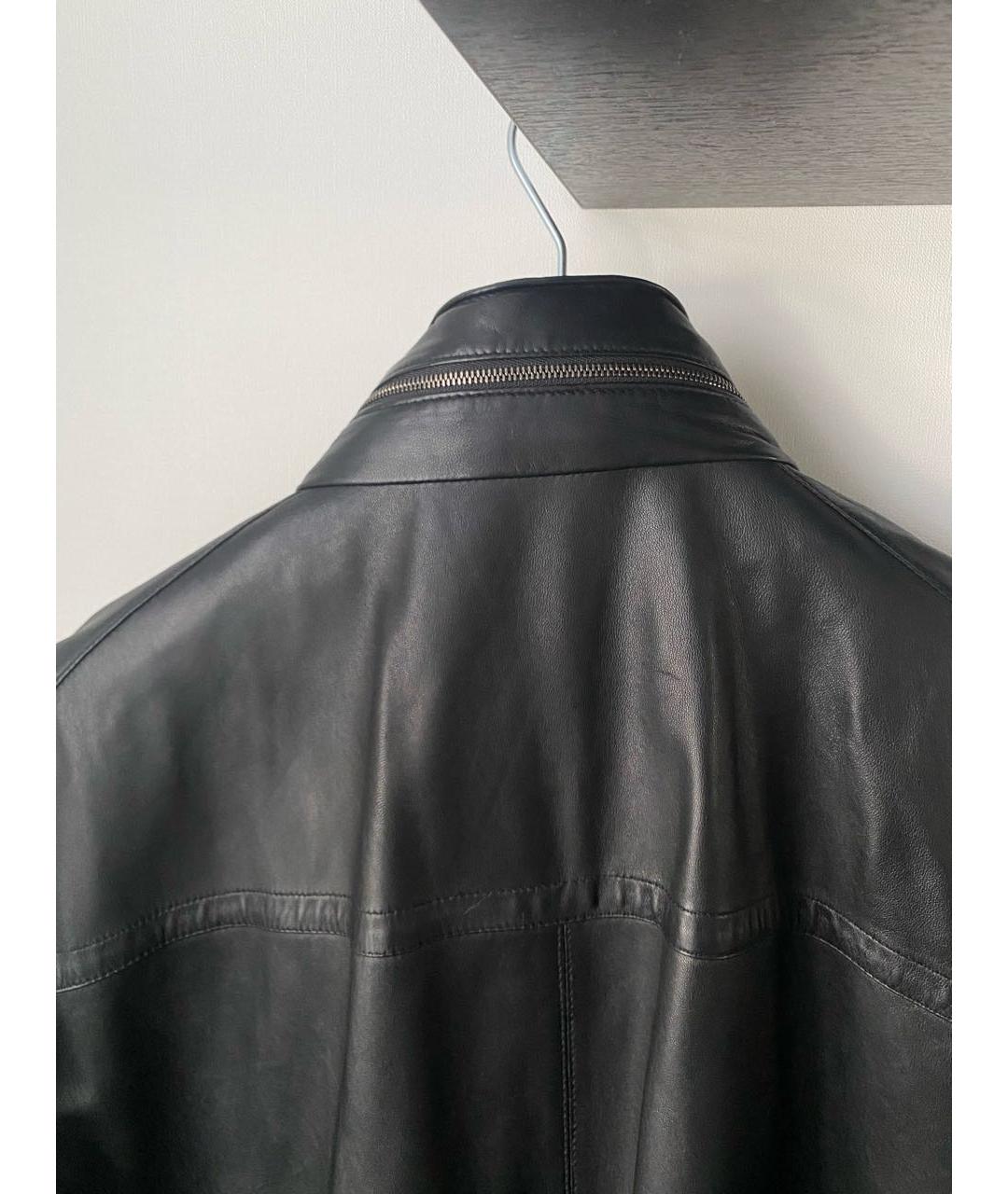 ZEGNA SPORT Черная кожаная куртка, фото 4