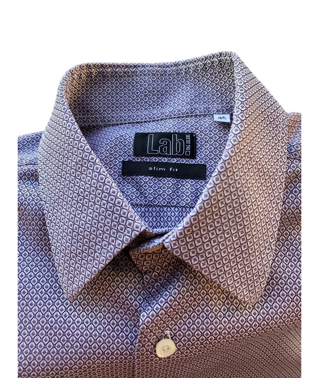 PAL ZILERI Фиолетовая хлопковая кэжуал рубашка, фото 5