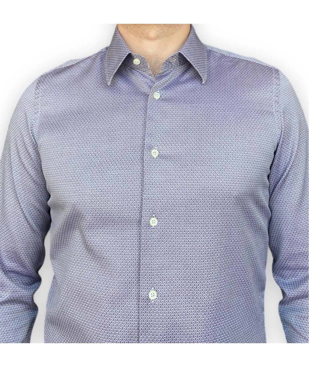 PAL ZILERI Фиолетовая хлопковая кэжуал рубашка, фото 4