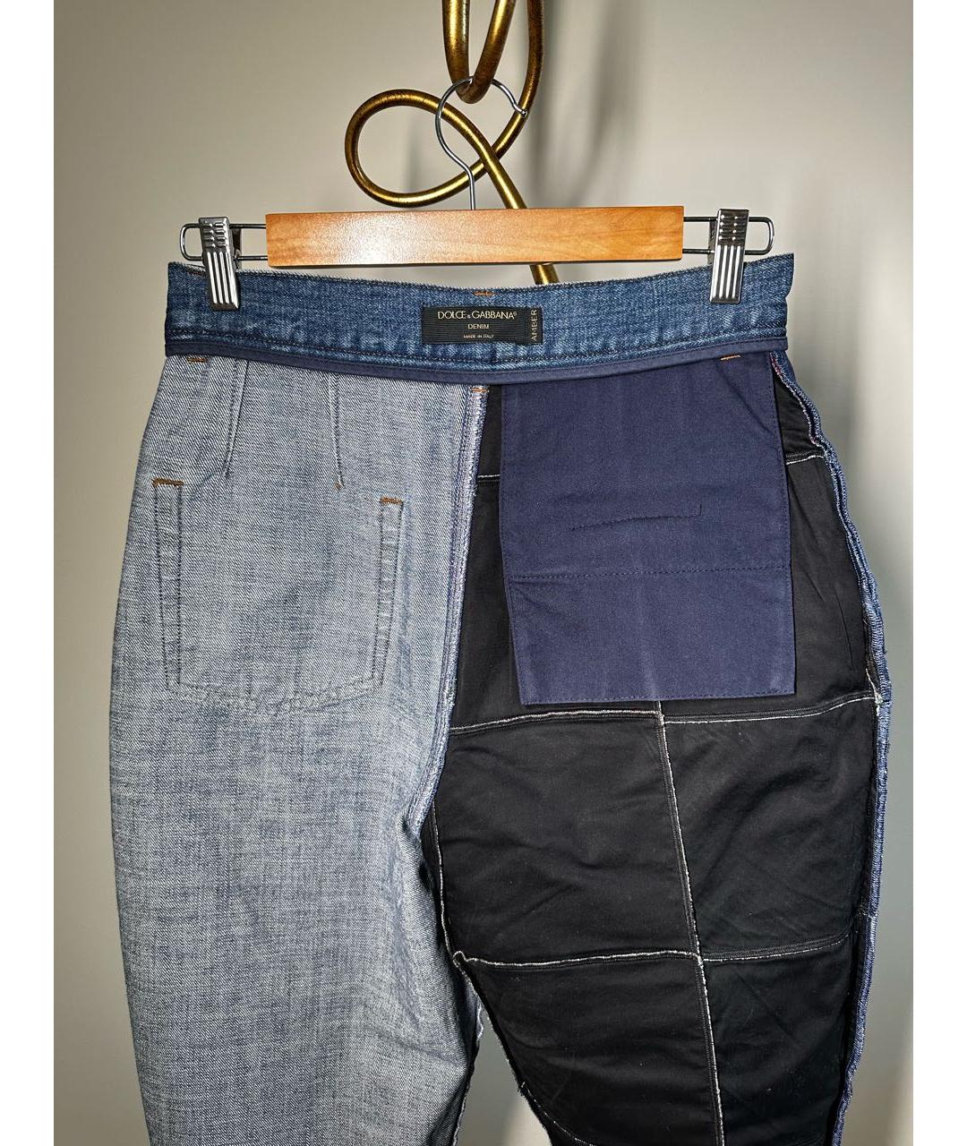 DOLCE&GABBANA Мульти хлопко-полиэстеровые прямые джинсы, фото 3