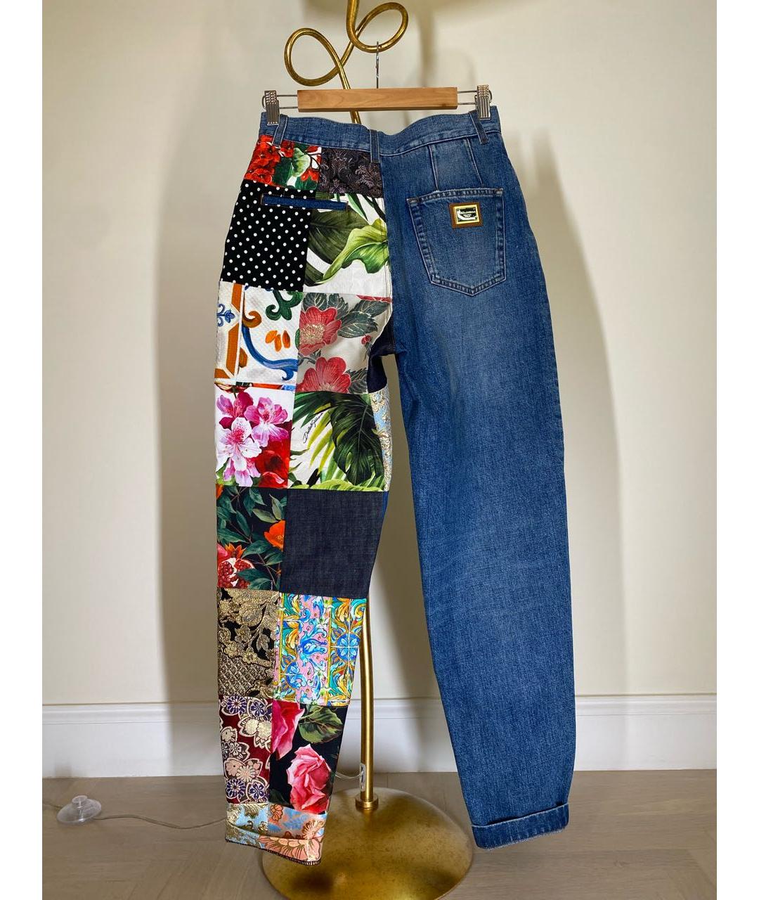 DOLCE&GABBANA Мульти хлопко-полиэстеровые прямые джинсы, фото 2