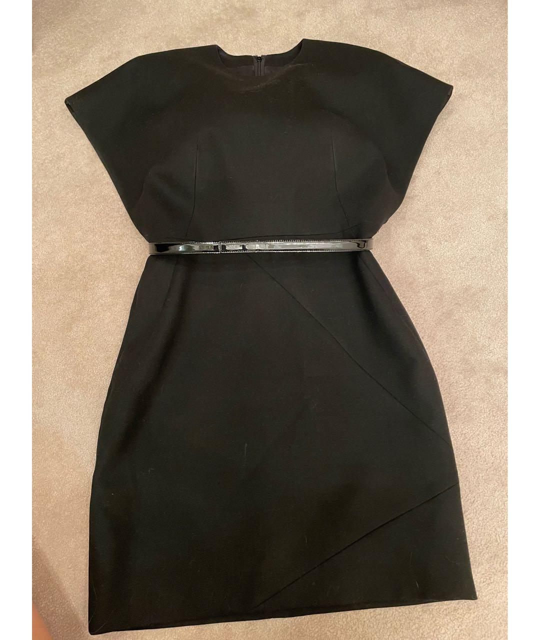 SAINT LAURENT Черное шерстяное коктейльное платье, фото 9