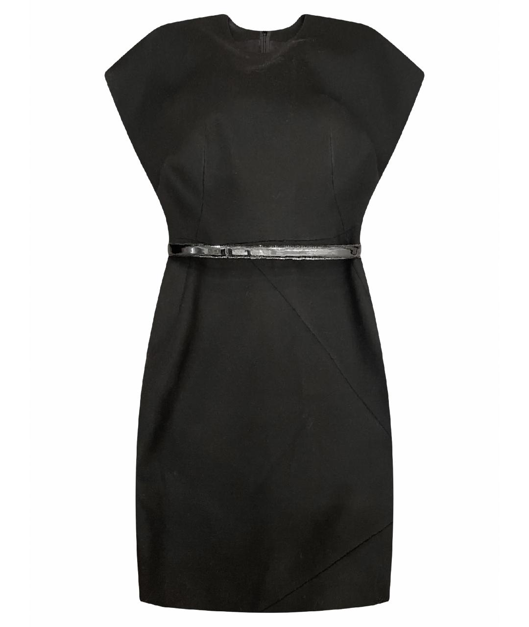 SAINT LAURENT Черное шерстяное коктейльное платье, фото 1