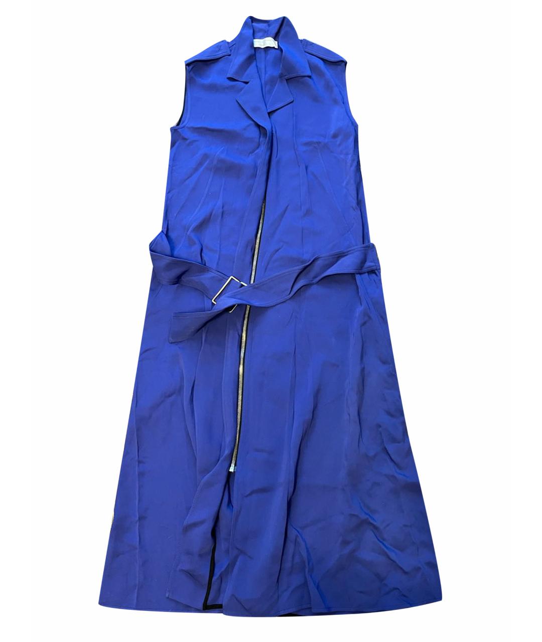VICTORIA BECKHAM Синее хлопковое повседневное платье, фото 1