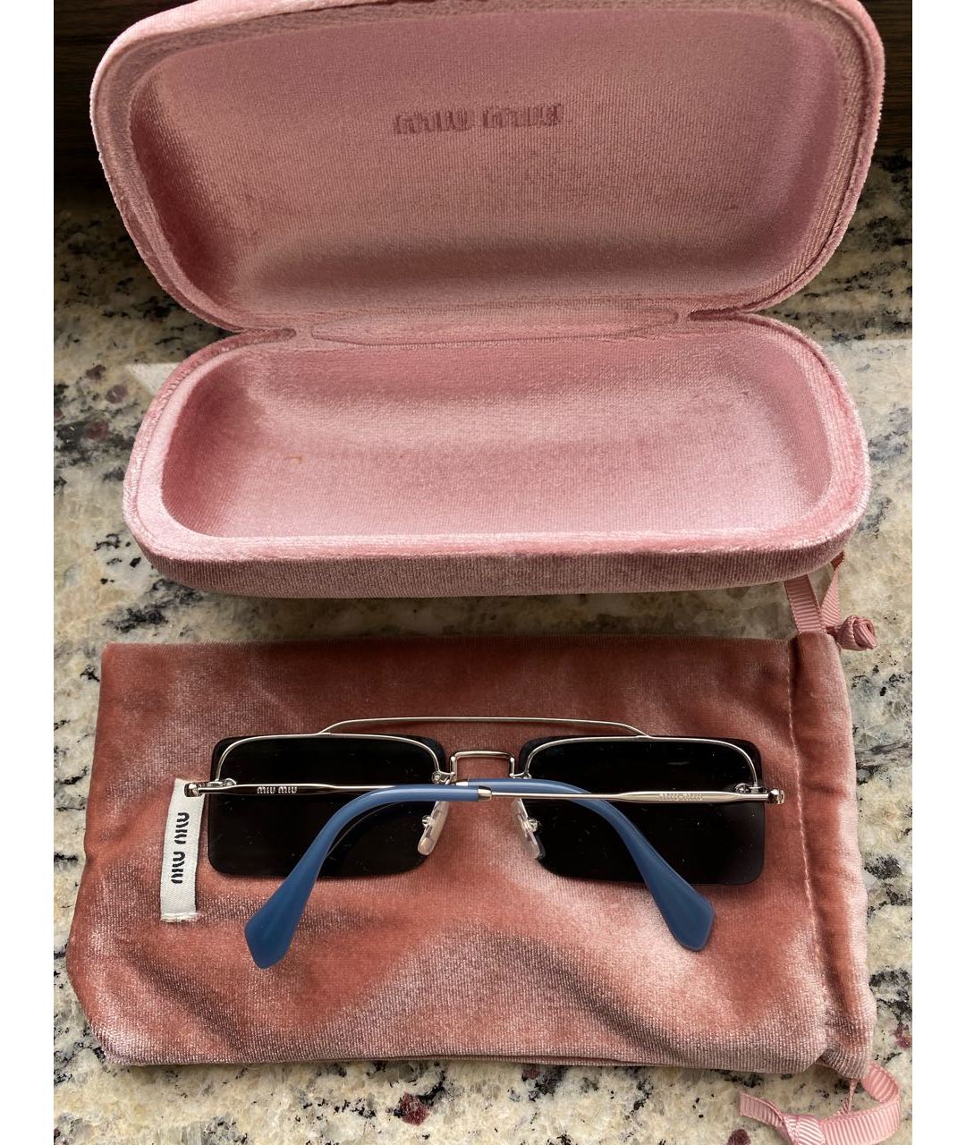 MIU MIU Синие солнцезащитные очки, фото 3