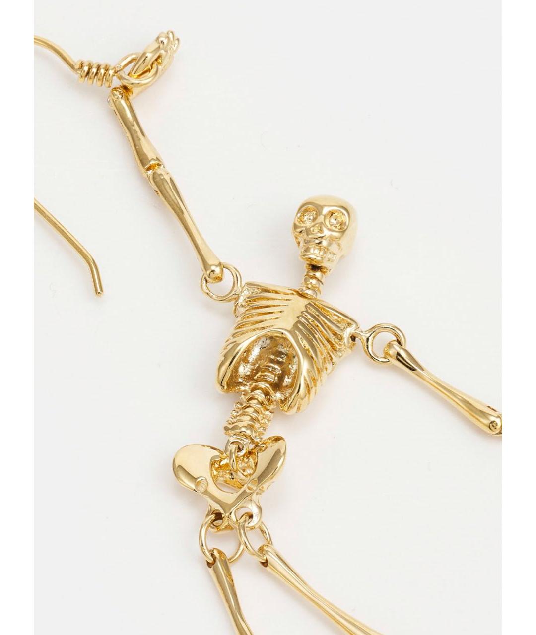 VIVIENNE WESTWOOD Золотые латунные серьги, фото 2