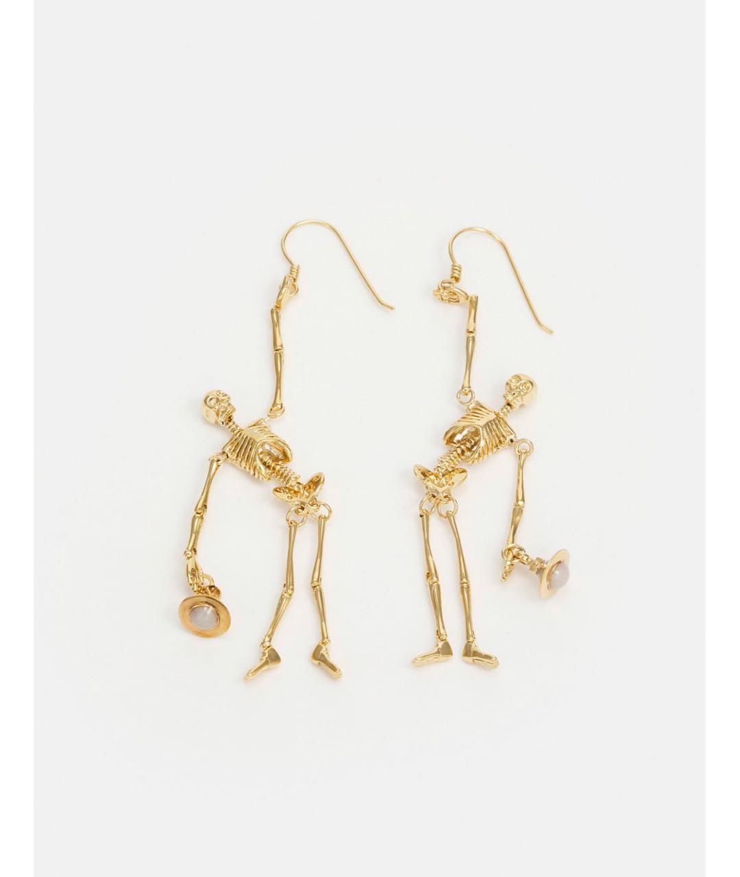 VIVIENNE WESTWOOD Золотые латунные серьги, фото 4