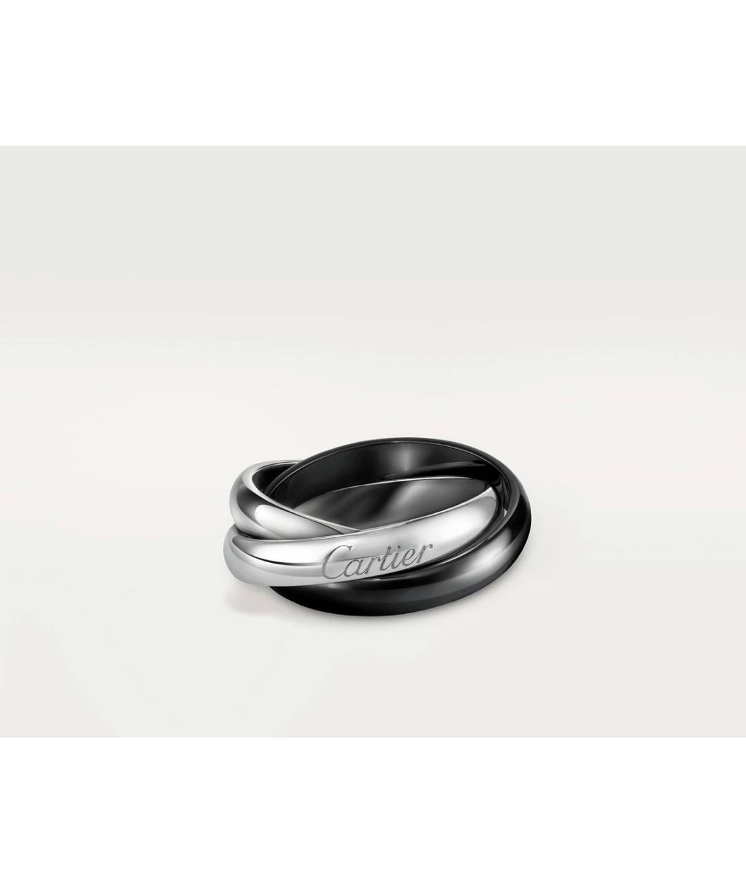 CARTIER Черное кольцо из белого золота, фото 4