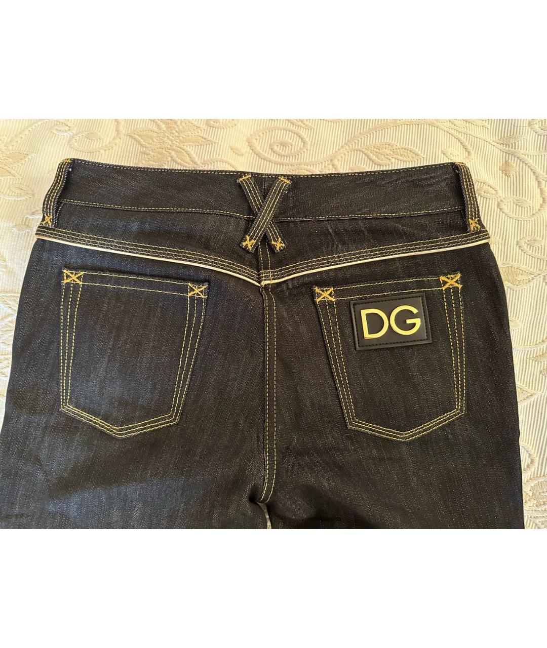 DOLCE&GABBANA Черные хлопко-полиэстеровые прямые джинсы, фото 7