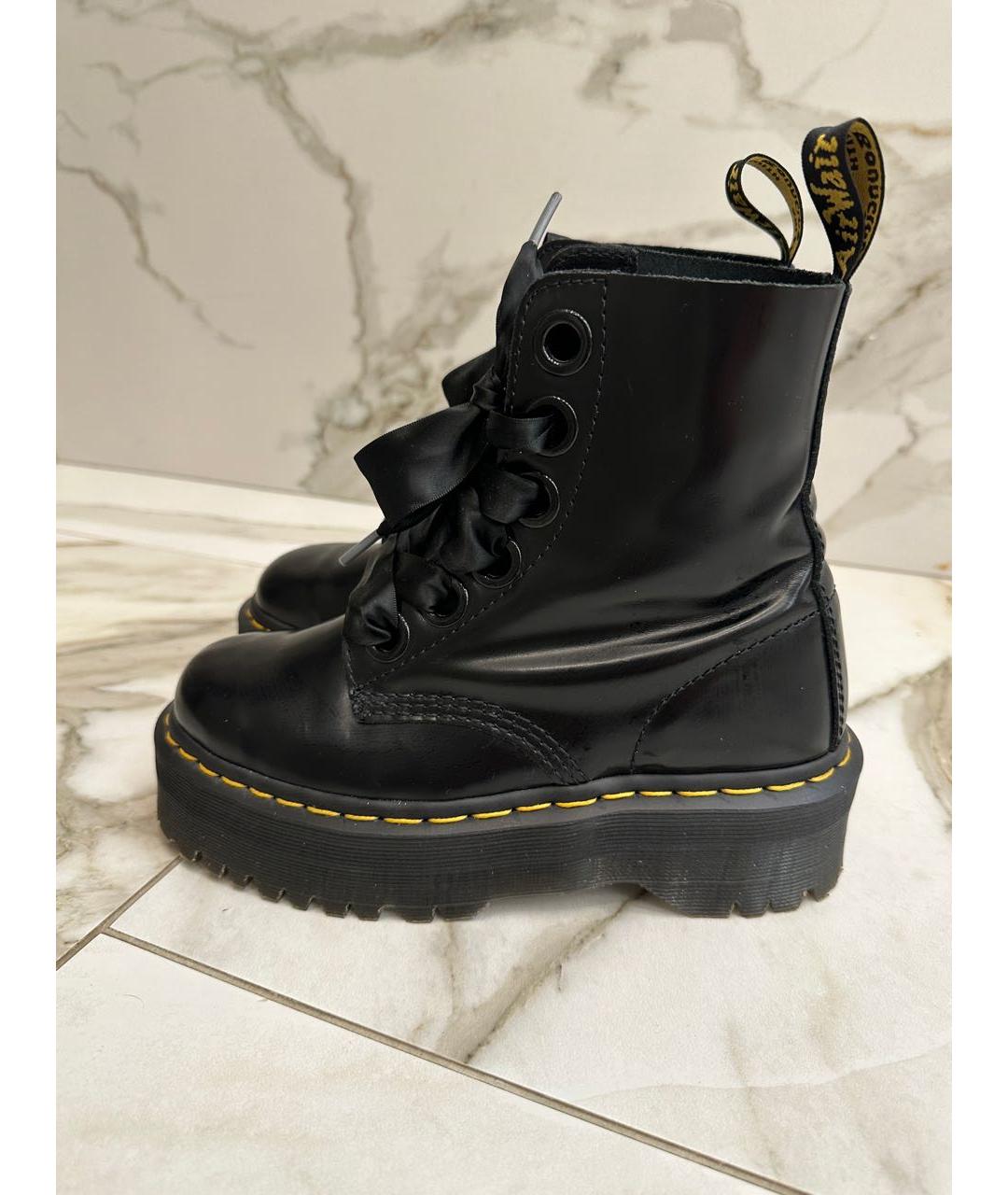 DR. MARTENS Черные кожаные ботинки, фото 6