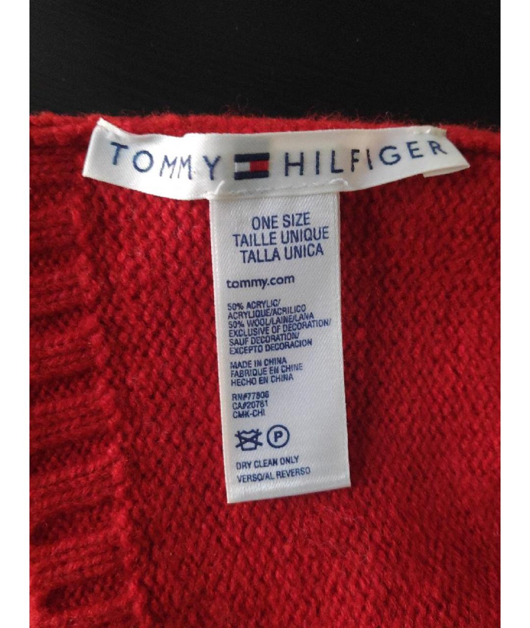 TOMMY HILFIGER Красная шерстяная шапка, фото 4