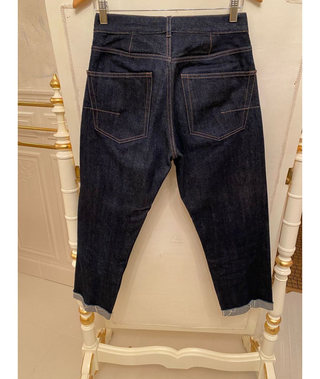 CHRISTIAN DIOR PRE-OWNED Темно-синие прямые джинсы, фото 2