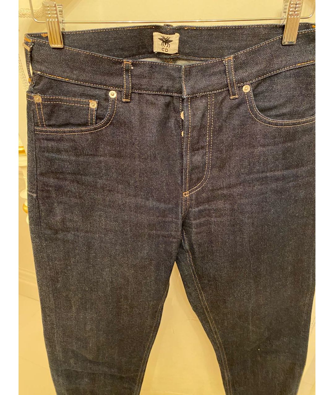 CHRISTIAN DIOR PRE-OWNED Темно-синие прямые джинсы, фото 3
