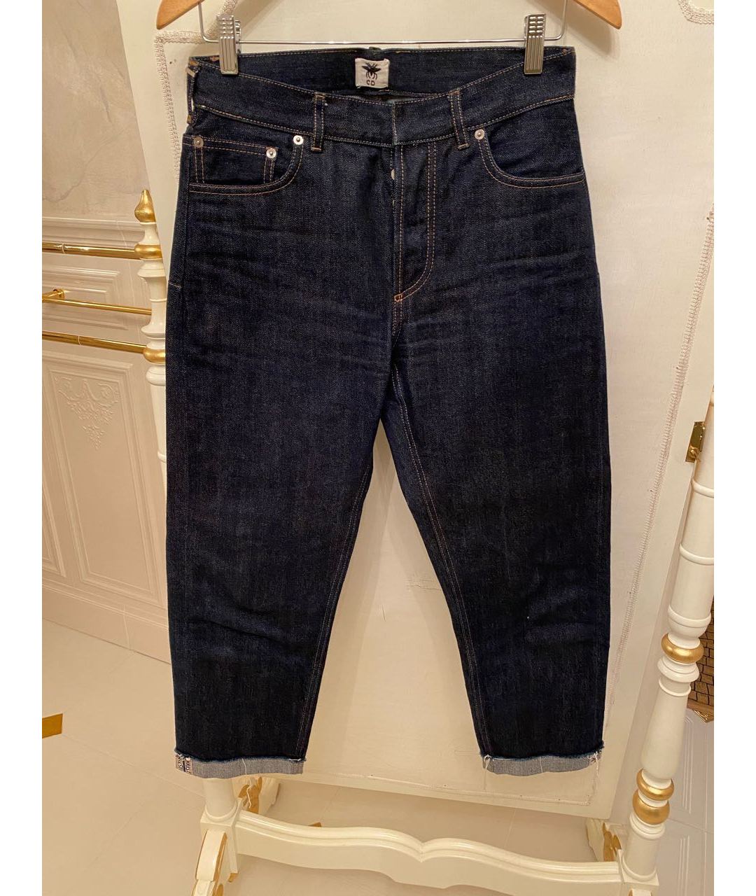 CHRISTIAN DIOR PRE-OWNED Темно-синие прямые джинсы, фото 5