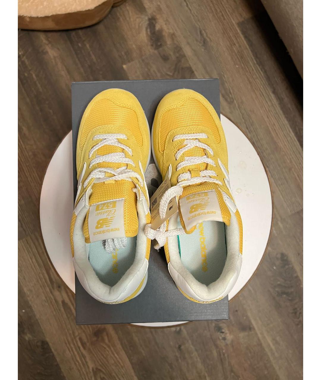 NEW BALANCE Горчичные замшевые кроссовки, фото 3