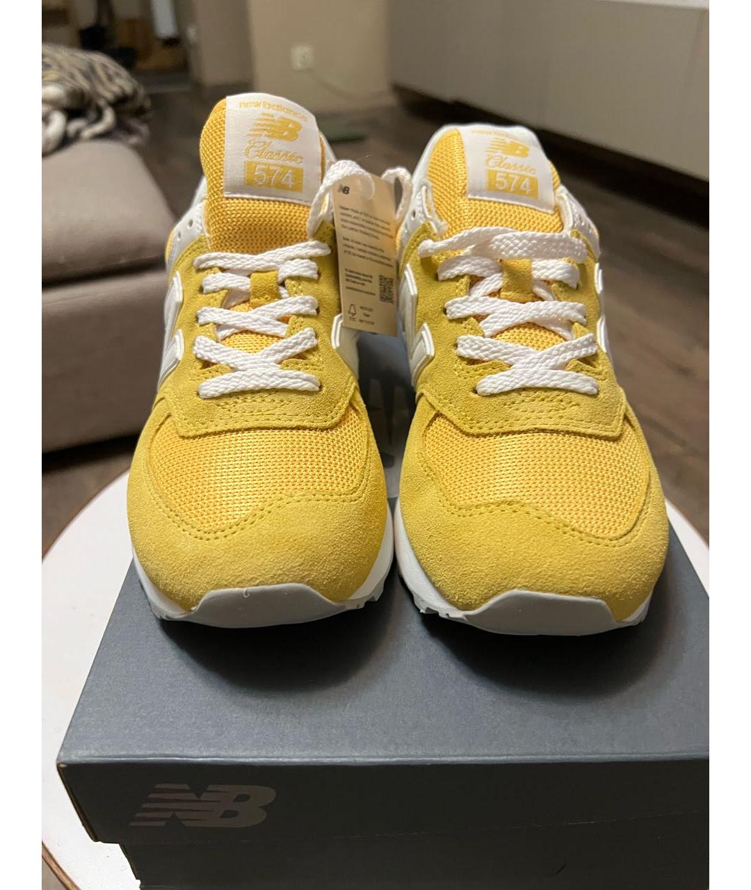 All yellow new balance 574 best sale