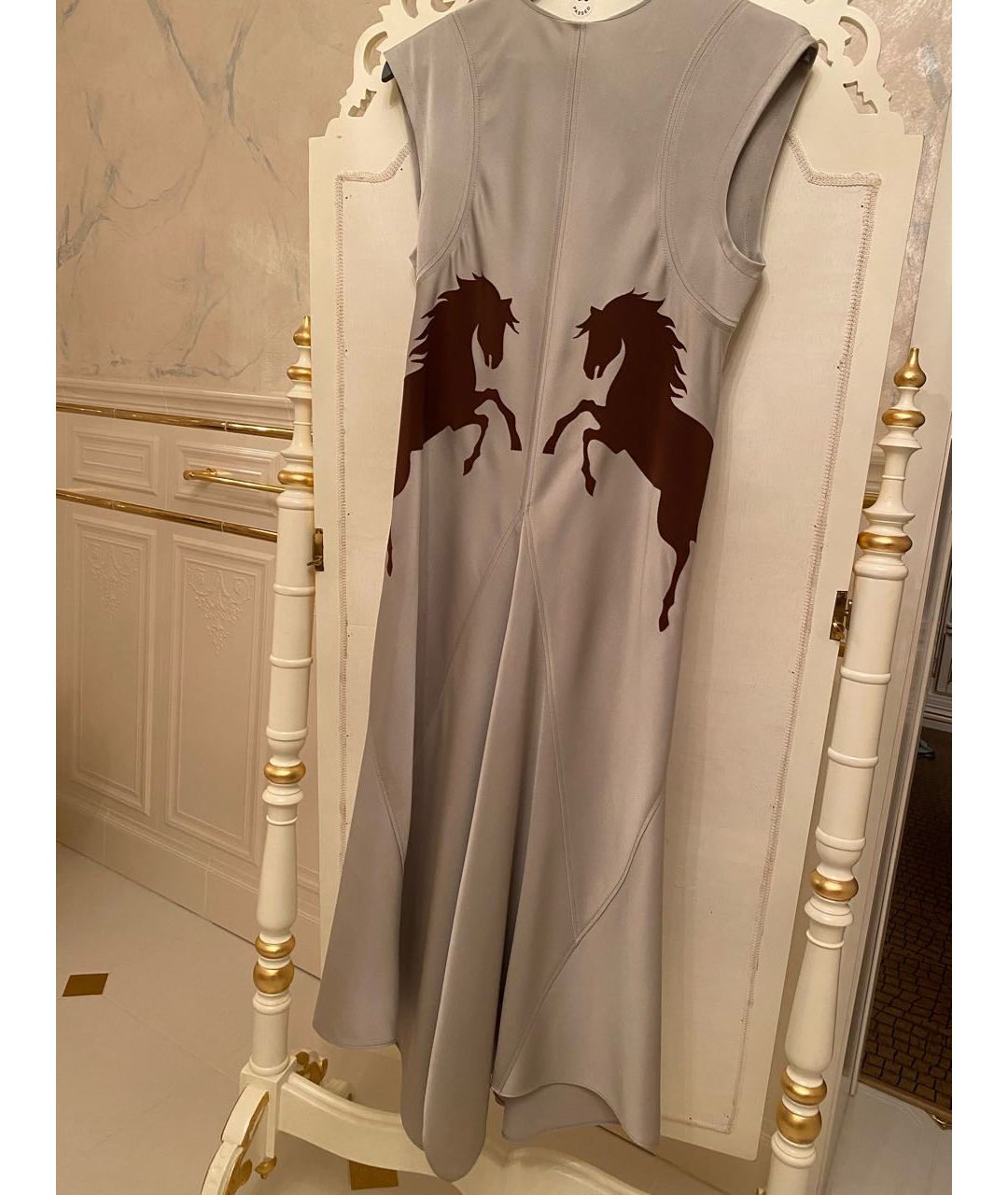 CHLOE Антрацитовое шифоновое коктейльное платье, фото 5
