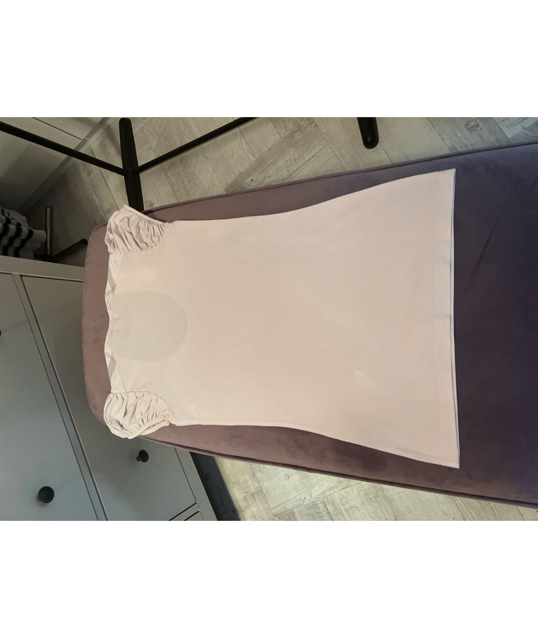 BURBERRY BRIT Розовая хлопко-эластановая футболка, фото 2