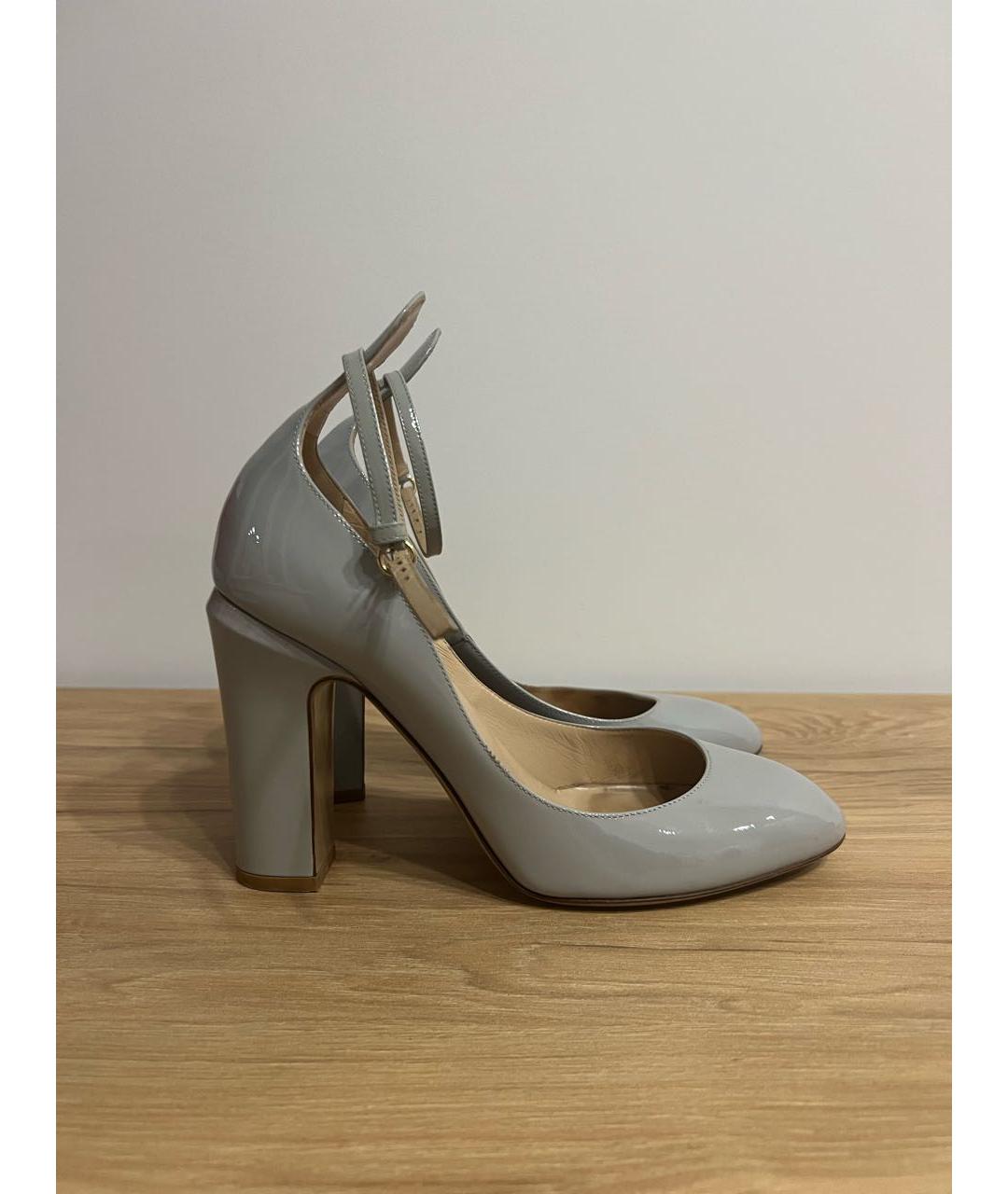 VALENTINO Серые туфли из лакированной кожи, фото 6