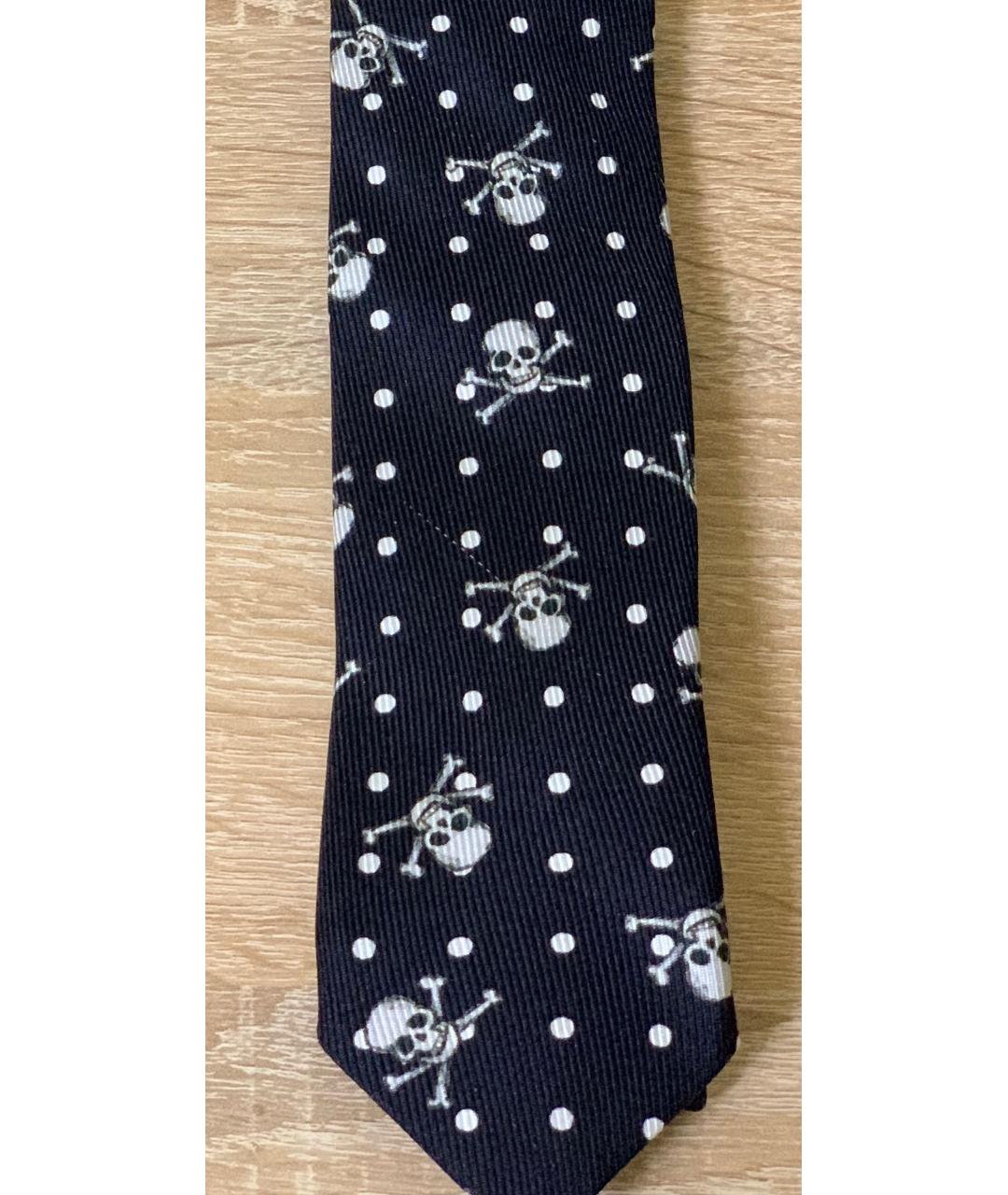 DOLCE&GABBANA Черный шелковый галстук, фото 3