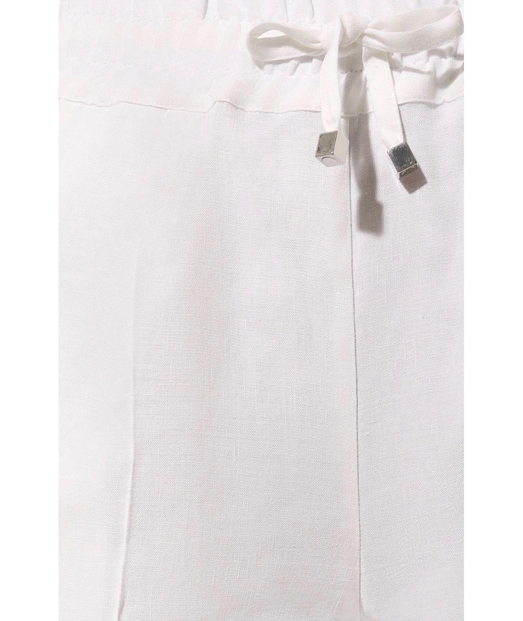 KITON Белые льняные шорты, фото 5